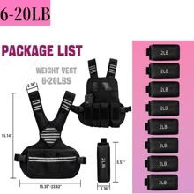 Women Adjustable Workout Weighted Vest  With Reflective Strip And Large Pocket For Training Running Jogging