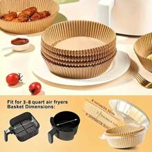 100pcs, Square Disposable Air Fryer Liners (6.3in/8in), Paper Air Fryer Liner Pots, Paper Basket Bowls, Baking Trays, Oven Accessories, Baking Tools, Kitchen Gadgets, Kitchen Accessories,Kitchen Accessories,Cocina