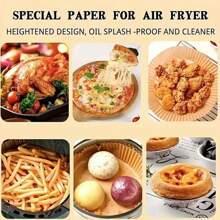 100pcs, Square Disposable Air Fryer Liners (6.3in/8in), Paper Air Fryer Liner Pots, Paper Basket Bowls, Baking Trays, Oven Accessories, Baking Tools, Kitchen Gadgets, Kitchen Accessories,Kitchen Accessories,Cocina