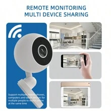 2K 全高清无线 WiFi 安全摄像头，智能家居室内/室外摄像头，红外夜视，双向音频，运动检测，360° 旋转，通过移动应用程序进行远程实时查看