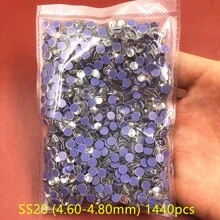 288/1440 Pcs DMC Crystal Hot Fix Rhinestone, Clear White Diamond Crystal Quality A/A++ Ss6/10/16/20/30/34, Flat Back Glass Rhinestone, Wholesale Flat Back Hot Fix Rhinestones For Crafts, Jewelry, Apparel, Garment, Shoe, Bag, DIY Decorations