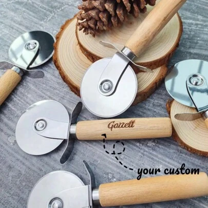 Cortador de pizza personalizado para restaurante de pizza, regalo único para hombres, regalo del Día del Padre, cortador de pizza con grabado personalizado