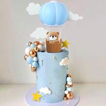 Đồ trang trí bánh hình gấu bông LaVenty, trang trí bánh hình khinh khí cầu, trang trí bánh sinh nhật tiết lộ giới tính. - Nhiều màu - Xem 5