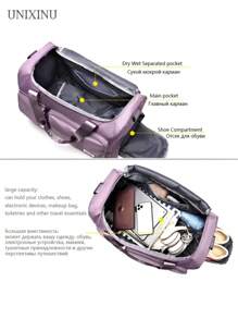 UNIXINU Carry On Travel Bag Large Capacity Weekender Overnight Duffle Bags With Shoe Compartment Sports Fitness Bags For Women