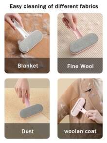 1pc Double-Sided Cleaning And De-Brushing Brush, Electrostatic Lint Roller, Reusable Pet Hair Brush, Manual Fabric Defuzzer - Suitable For Clothes, Bedding, Sofas, Furniture, And Carpets - Home Cleaning Tool - Multicolor - View 6