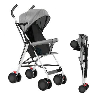 Chariot portable pliable compact 45 x 67 x 100 cm noir/gris/bleu/rose
