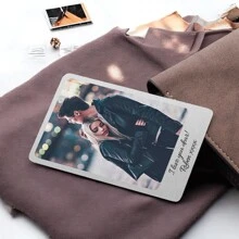 1pc Custom Photo Wallet Card, Personalized Photo Wallet Insert Card, Custom Couple Photo Wallet Card, Multi-Functional, Ornamental, Anti-Mold, Reusable, Adorable, High-Quality, Cute, Colorful, Modern, Custom, Personalized, Unique, Ideal Gifts For Him, Ideal Gifts For Her, Her, Boyfriend, Girlfriend, Dad, Mom, Family, Friends, Son, Daughter, School Students Birthday Graduation