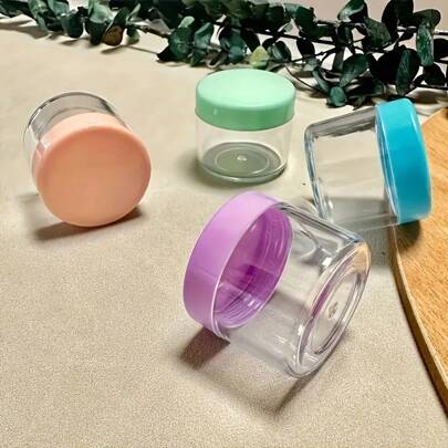 4pcs 20g Cosmetic Containers Empty Clear Round Jars - Travel Containers For Cosmetic, Lotion, Cream, Makeup, Bead, Eye Shadow, Rhinestone, Samples, Travel Essentials School School Supplies Holiday Camping Holiday Essentials Vacation Accessories Mini Perfume For Women Perfume For Men Perfume Beach Bottle Travel Accessories Travel Must Haves Summer School Accessories Back To School Stuff Back To School Supplies