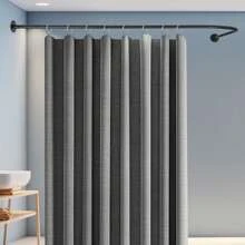 Eatssode Barra de cortina de ducha en forma de L de 70-95 x 105-165 cm, barra de cortina de ducha ajustable, barra de ducha de acero inoxidable, accesorios de baño, decoración de regreso a la escuela, decoración de otoño