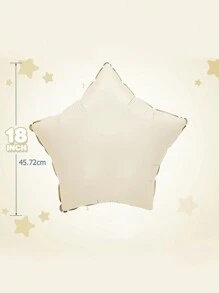 5/10个装蓝色和米色星形气球，蓝白米色星形铝箔气球，18英寸大号氦气铝箔气球，适合生日、周年纪念派对装饰、婴儿派对 - 彩色 - 查看 13