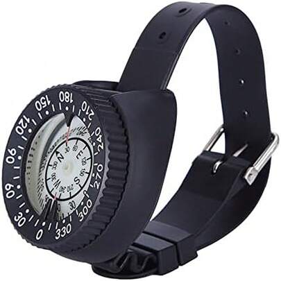 Mini brújula de buceo, brújula de muñeca de plástico liviano, accesorio de herramienta impermeable, reloj de buceo, brújula impermeable para uso en exteriores, excursionistas, buzos y escaladores
