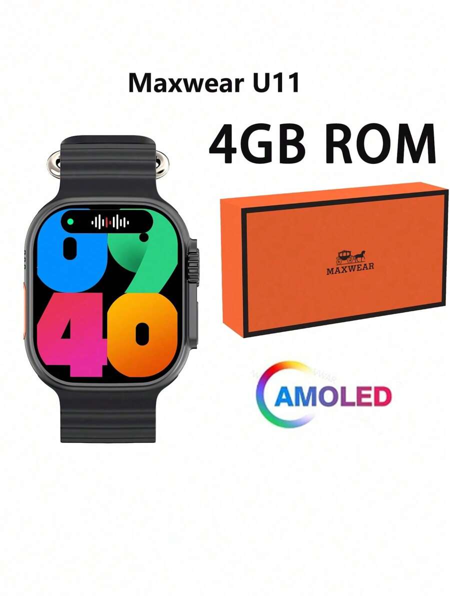 Smart Watch U11 Smartwatch Lsland Compass Series 9 Sports Watch Bluetooth Call Fitness Health Monitoring - 黑與白 - 查看 1