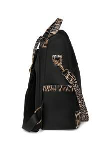 LECEY 简约时尚休闲防盗校园风女士背包 - 黑色 - 查看 5