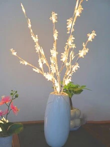 1 Star Ring Moon Branch Light With 20 Battery-Powered LED Lights. These Glowing Willow Branches Are Perfect For Home Decor, Holiday And Wedding Party Decorations (Batteries Not Included)