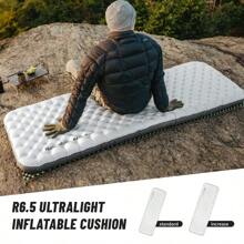 Naturehike Esterilla inflable cuadrada ultra ligera de 10 cm de grosor, R6.5, de nailon 20D TPU profesional para senderismo, campamento de alta altitud, portátil para exteriores - Multicolor - Ver 2