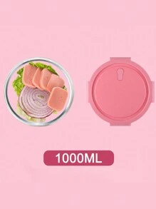 玻璃食品容器微波炉适用分隔式餐盒便当盒防漏带盖耐热午餐盒 - 彩色 - 查看 19