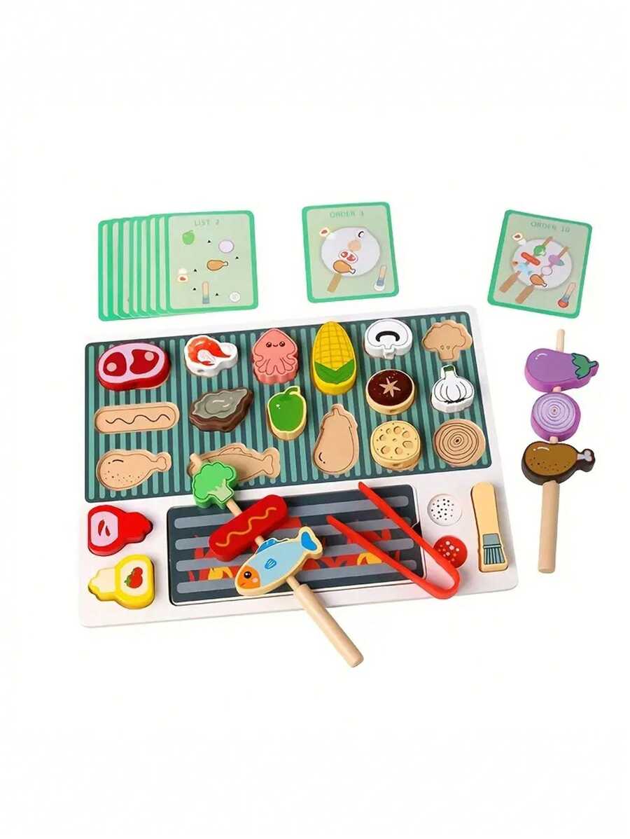 Cheer US Toys Wooden Sushi Set - Pretend Play Toy For Kids Cooking Simulation Educational Color Perception Preschool Age Toddlers Boys Girls