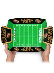 10pcs/1pc-Entertainment Soccer Party Supplies Kit: Large Soccer Food Plates, Disposable Bowls, Nacho Plates-Ideal Soccer Party Decorations And Favors For Birthday And Backdoor Parties - Multicolor - View 2