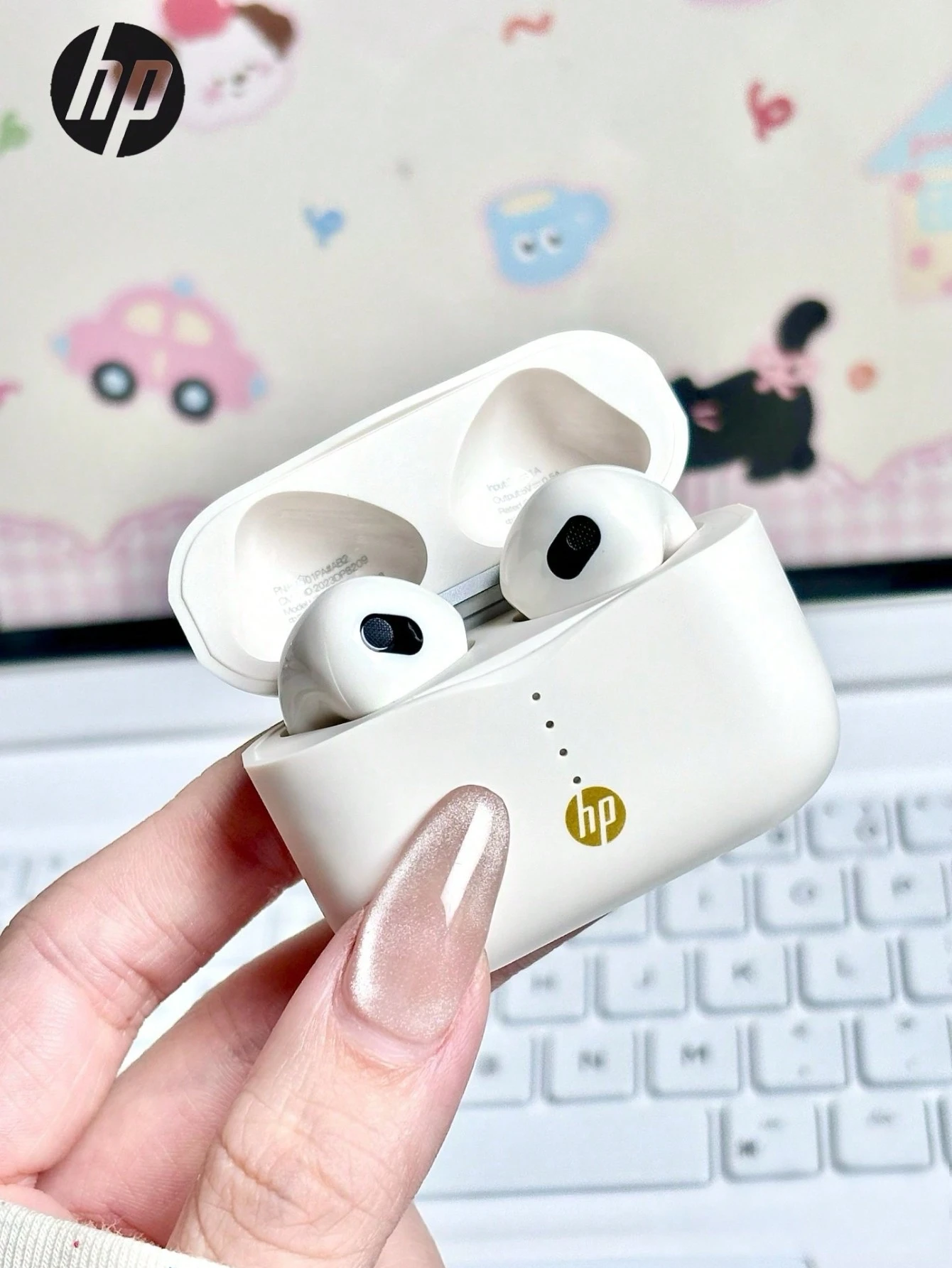 HP HP Wireless Bluetooth أذن ، 5.3 سماعات أذن ذات إقران تلقائي ، تصل إلى 30 ساعة وقت اللعب ، وسماعات الرأس اللاسلكية مع الميكروفون ، متوافقة مع iPhone Android ، وألعاب ، وسماعات الموسيقى ومكبرات الصوت ، وهدية عيد الميلاد العيد ، يجب أن تكون في الخريف والشتاء ، USB إلى النوع C ، مناسبة للخريف الخريف والفصل الربيع | مقاس: حجم واحد