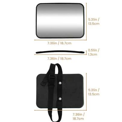 1 Pc Crash Tested And Certified Shatterproof Baby Car Mirror For Rear Facing Infant With Wide Larger Crystal Clear View