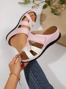 Pansy Women Daily Casual Versatile Lightweight Comfortable Summer Sandals - Pink - View 1