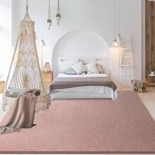 Modern Shag Area Rug For Bedroom Living Room, Washable Rugs Indoor Floor Carpet Rugs, Plush Memory Foam Bedside Rugs Low Pile Rug Decor - 粉色 - 查看 2