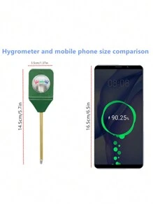1pc Soil Moisture Meter, Mini Soil Moisture Tester, Gardening Soil Moisture Sensor - Green Mini Hygrometer - View 3