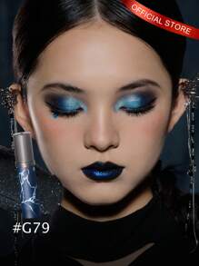 GIRLCULT Batom Manchado Fosco Love Whisper G79 Preto e Azul Batom Camaleão e Preto | Tinta Não Pegajosa | Brilho Labial Hidratante e Longa Duração | Altamente Pigmentado | Aspecto Mais Suave e Fosco | Ultra Brilho Com Cor Realçadora | Não Ressecante, 3,8ml/0,13 fl. Oz, PRESENTE