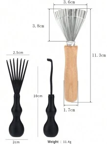 Hair Comb Cleaning Tools – Easy-To-Use Rake Comb To Remove Hair, Lint, And Dirt – Mini Cleaning Claw, Suitable For Home And Salon. Hair Combs, Brushes, Hair Tools, Hair Products And Accessories, Suitable For Hair Salons, Beauty Parlors, Back-To-School Season, Travel And Vacation Essentials, Women's Hair Accessories, Brushes, Detangling Combs, Ball Combs, Mini Hair Comb Sets, Wooden Combs, Hair Brushes. - Multicolor - View 9