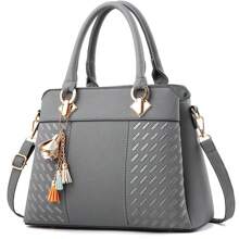 Luxury Handbag Women Crossbody Bag With Tassel Hanging Large Capacity Female Shoulder Bags Embroidery Tote Sac A Main - Black-a - View 3