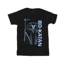 Disney Mens The Mandalorian Bo Katan Helm TShirt (Black) - 153gsm 100% Cotton - 黑色 - 查看 1