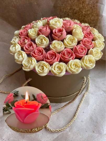 3 Size Rose Mold, Immortal Candle Flower Silicone Mold, Valentine's Day Handmade Gift Making, Handmade DIY Heart-Expressing Candles, Scented Flowers, Home Atmosphere Decoration