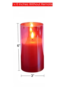 1/3 Stück Acryl Flackernde LED batteriebetriebene dekorative Tischkerzen, Acrylglas Kerzenlampen für Innenraumdekoration zur Hochzeit, fernbedienbare Fake-Kerzen, 4/5/6 Zoll, Valentinstag Dekoration