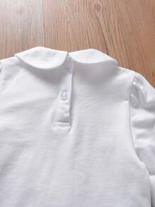 Girls' Long Sleeve Collar Embroidery Children Clothing - White - View 5