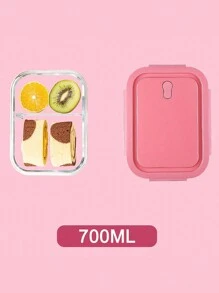 玻璃食品容器微波炉适用分隔式餐盒便当盒防漏带盖耐热午餐盒 - 彩色 - 查看 17