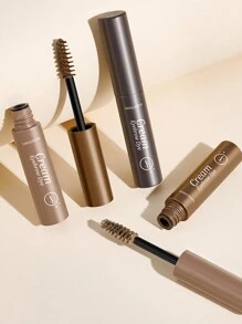 眉胶，棕色/浅棕色，打造自然蓬松的眉妆，纹身级防晕染防水，适合女性日常妆容