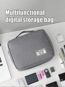 Multifunctional Digital Bag Data Cable Headphones Hard Drive Power Supply Digital Handbag Electronic Accessory Storage Bag