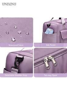 UNIXINU Carry On Travel Bag Large Capacity Weekender Overnight Duffle Bags With Shoe Compartment Sports Fitness Bags For Women