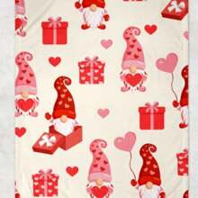 Wedding Gifts Car Seat Blanket Throw Blanket For Bed Gnome Valentine's Blanket, Happy Valentine's Day Blanket, 2025 Valentine's Day Blanket, Anniversary Gift, Couple Fleece Blanket
