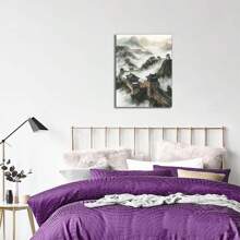 1 Pc The Great Wall Of China Panoramic Canvas Art Printing Wall Decoration Wooden Framed  Canvas Painting Thickness 2.25cm/0.9inch High Quality Wall Art Prints Poster Direct Hanging Wall Picture Decor For Home Gifts, Christmas Gift,Christmas Decoration,Living Room, Bathroom, Bedroom, Kitchen