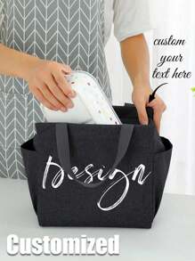 Custom Lunch Bag, Personalized Design, Stylish Insulated Lunch Bag, Large Capacity Camping Picnic Insulated Food Cooler Bag, Lightweight, Waterproof, Business, Suitable For Students, Beginners And White-Collar Workers. Suitable For Office, College, Work, Business, Commuting, Outdoor, Travel And Outing. Back To School Graduation Gift, Lunch Box Bag For Women Teachers, School Storage Bag, Teacher Storage Bag, Classroom Bag, Classroom Storage Bag