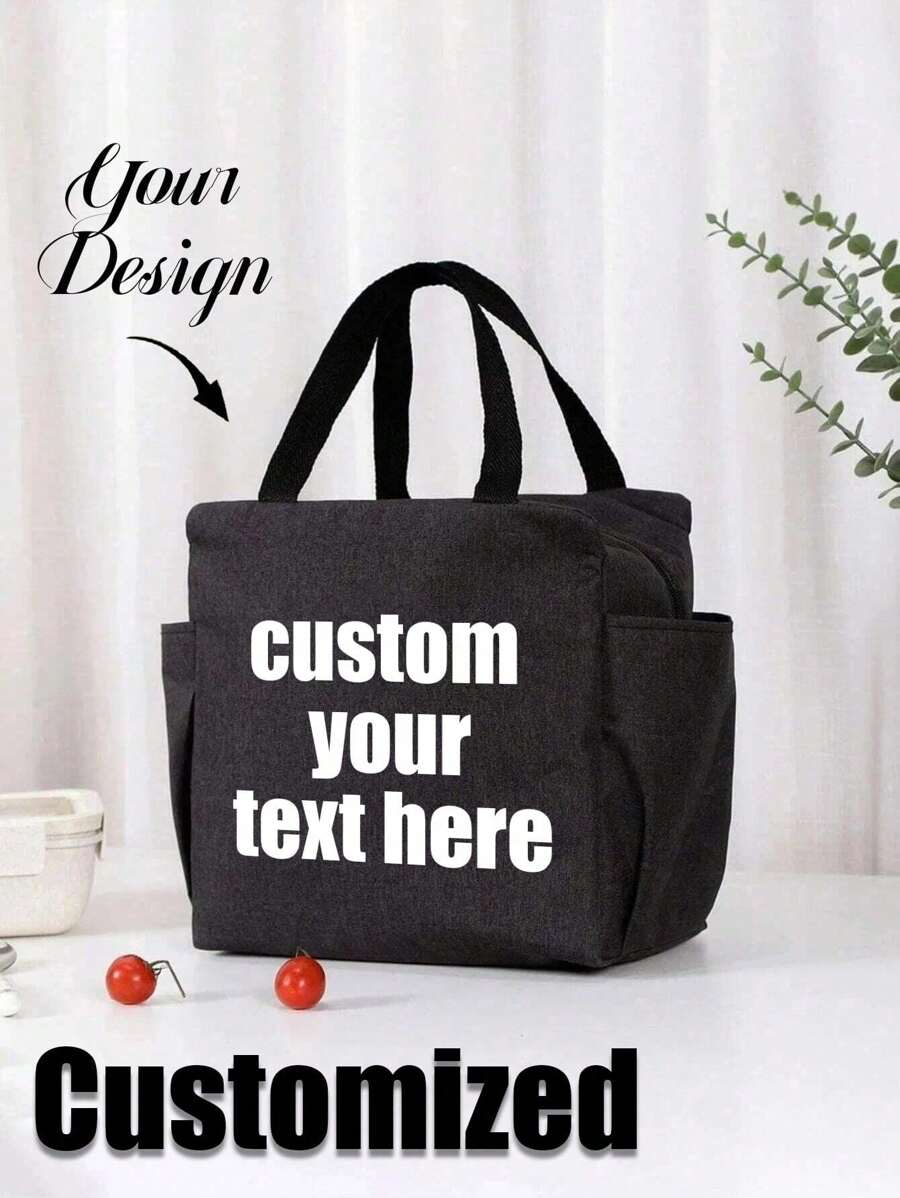 Custom Lunch Bag, Personalized Design, Stylish Insulated Lunch Bag, Large Capacity Camping Picnic Insulated Food Cooler Bag, Lightweight, Waterproof, Business, Suitable For Students, Beginners And White-Collar Workers. Suitable For Office, College, Work, Business, Commuting, Outdoor, Travel And Outing. Back To School Graduation Gift, Lunch Box Bag For Women Teachers, School Storage Bag, Teacher Storage Bag, Classroom Bag, Classroom Storage Bag