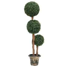 Ball Shaped Artificial Boxwood Plant In Pot 119 Cm Green Home Decor - Green - View 1
