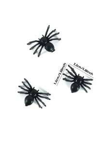 Spider Webs, 500/100/50pcs Realistic Fake Spider/Ghost Halloween Spider Webs, Stretchy White Halloween Decor Toy, Plastic Mini Spider Prank, Glow In The Dark Black Scary Horror Prank Spider, Perfect For Halloween Party, Haunted House Bar Decor, Suitable For Halloween Party, Haunted House, April Fool's Day Party, Room And Home Decoration