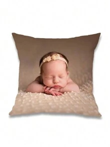 Custom Two Photos Pillow | Personalized Double Sided Photo Pillow Cushion Cover | Decorative Throw Pillows | Photo Gift| - Multicolor - View 4