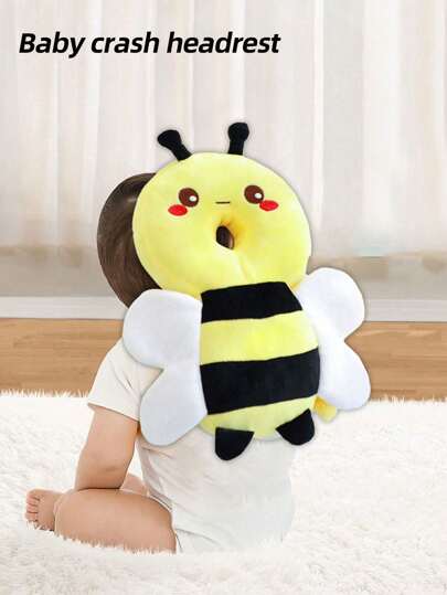 Protector de cabeza para bebé, cojín de mochila para caminar y gatear, elementos navideños, protectores de andador para bebés, almohadilla ajustable de protección para la cabeza del bebé, mochila para usar al gatear, abeja, Navidad