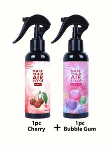 1 peça/2 peças, 150ml/5,07oz, Spray de Aromaterapia com Extrato Vegetal, Purificador de Ar Forte para Roupas, Casa e Carro, Difusor de Aroma, Emissão Natural para Remover Odores, Tornar o Ar Fresco, Acalmar Emoções, Criar uma Atmosfera Romântica, Baunilha, Chiclete, Cereja, Morango, Jasmim, Limão, Gelo Preto, Carro Novo, Colônia, Adequado para Decoração Doméstica, Carros, Salas de Estar, Quartos, Banheiros, Salas de Estudo, Presentes de Aniversário e Formatura, Portátil