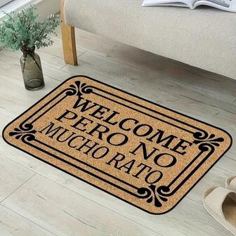 19,68*31,49 tum/15,74*23,62 tum Modern blommig välkomstmatta - Polyestermatta, lätt att rengöra polyesterfiber, lämplig för inomhus- och verandadekoration Heminredning Badrumsinredning Golvmatta Utomhusmatta Dörrmatta Höstdekor Badrumstillbehör Tillbaka till skolan Entrédekor