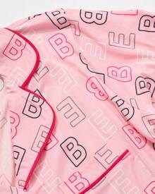 Bebe Pajama Set For Women, Stretch Rayon Knit Short Sleeve PJs For Women Set, Ladies Pajamas Sets - Light Pink 1 - View 4