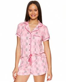 Bebe Pajama Set For Women, Stretch Rayon Knit Short Sleeve PJs For Women Set, Ladies Pajamas Sets - Light Pink 1 - View 1
